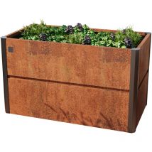 Primeyard 150 x 85 x 77 cm Huerto urbano, acero corten, aspecto óxido