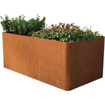 Primeyard Cortenstahl Hochbeet Mario 200x107x80 cm inkl. Lochboden, Rost-Optik