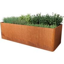 Primeyard Orto rialzato mario, acciaio corten, look ruggine 200x80x80 cm