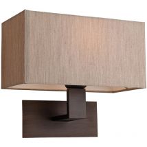 Firstlight Products - Firstlight Prince - 1 Light Single Indoor Wall Light Bronze, Oyster Shade, E27