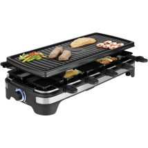 Princess - 162650 Appareil à raclette 10 poêlons, revêtement anti-adhésif, fonction grill, filaire, voyant lumineux noir