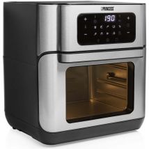 Princess - Digitale Heißluftfritteuse Mini Backofen mit Rotierkorb Grill 10Liter, 1500W