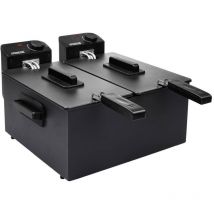 Princess - 183028 Double friteuse zone froide 6 l 2x 1800 w noir
