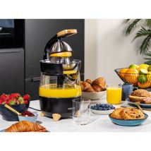 Princess - Zitruspresse juicer pure Bambus mit Presshebel, 1Ltr. Kanne 300Watt