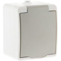 Prise 2P+T IP54 - Gris clair Zenitech