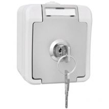 Peranova - Prise 2P+T verrouillable 102452 Pera gris clair, gris foncé