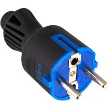Solera - Prise 2P+T Caoutchouc Noir 16A 250V - 3680W - IP44 - Système Double Masse
