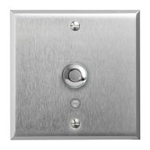 Arnould - Art d' univers Mémoire poussoir lumineux bouton rond 2A acier brossé (67111)