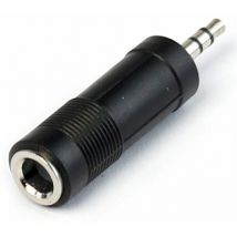 Adaptateur de Casque aux, Prise Jack 3,5 mm vers 6,35 mm, 1x fiche jack 3,5 mm (3 broches, stéréo) 1x prise jack 6,35 mm (3 broches, stéréo).