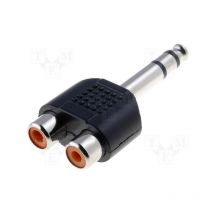 Prise adaptateur 6,3 Mâle St a 2 Rca Femelle E-ac25 4711-ac-011