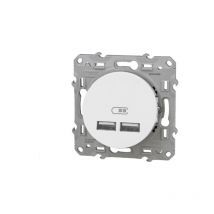 Prise usb double Schneider Odace