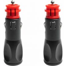 Prise Allume Cigare Male,Adaptateur Male Allume Cigare,Prise Fiche Male Allume Cigare,Fiches pour adaptateurs d'allume-Cigare européens 12V - 2PC