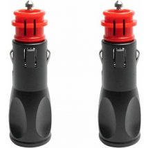 Prise allume cigare male,Adaptateur male allume cigare,Prise Fiche Male Allume Cigare,Fiches pour adaptateurs d'allume-cigare européens 12V - 2PC