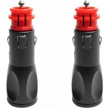 Prise Allume Cigare Male,Adaptateur Male Allume Cigare,Prise Fiche Male Allume Cigare,Fiches pour adaptateurs d'allume-Cigare européens 12V - 2PC