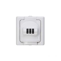 Kopp blueelectric 109802008 prise de terre pour pièces humides avec serrure à combinaison n° 20 blanc arctique 109856007