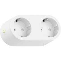 Memkey - Prise Connectée (Type f), Prise Intelligente Compatible avec Apple HomeKit, Siri, Alexa, Google Home et Google Nest, Prise Programmable WiFi