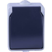 Prise 2P+Terre en saillie Aquatop IP54 - Gris et Blanc DIO