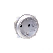 Prise 2P+T 16A Schuko - comete Couleur Silver