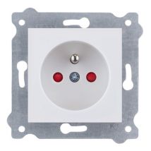 Prise de courant 2P+T avec obturateurs blanc Exen