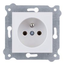 Prise de courant 2P+T Type e Blanc Exen