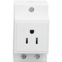 Ej.life - Prise de Courant Alternatif Fiable sur Rail din, pour Panneau de Distribution, Prise de Courant en Nylon Ignifuge pour une Installation