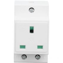 Ej.life - Prise de Courant Alternatif Fiable sur Rail din, pour Panneau de Distribution, Prise de Courant en Nylon Ignifuge pour une Installation