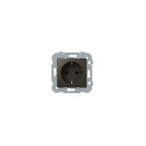 Prise de courant schuko 2p + tt gris lave série VIVA BJC 23524-GL