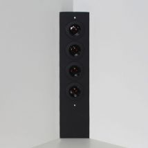 Cuisissimo - Prise cuisine esquina - Multiprise 4 prises Soft Touch noir