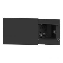 4 Box - Prise chachée 4Box Hide 3 modules coulissante avec une prise à deux broches et prise Tv/Sat Gris foncé