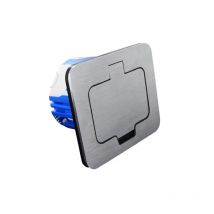 Boîtier multimat no air Ø67 mm - Prof.50 mm + Prise de sol étanche 2P + t IP55 rectangulaire 95x85 mm BLM
