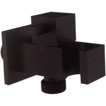 Bagnoclic - Prise d'eau carrée noir mat