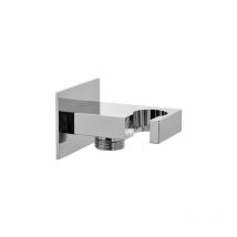 Dianhydro - Raccord d'eau rectangulaire avec support en laiton chrome' 1/2M x 1/2M pour baignoire douche