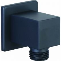 Prise d'eau modèle carré noir mat Tecom PAQ12NR Noir mat
