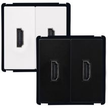 Prise Double hdmi Modern Noir