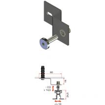 Mengual - Kit de support de fixation murale Panelsystem avec régulation. Double