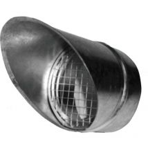 Econoname - Prise et rejet d'air grillagé Galva D125 - PRAGGALD125 PRAGGALD125