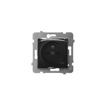 Ospel - Prise étanche 2P+T IP44 obturateurs clapet transparent 16A 250V IP44 Aria