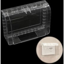 Prise Extérieure étanche Murale Cache-Prise - Boîte 2-Fois de Jardin Résistante Aux Intempéries En Saillie Avec Clapet Protection Boîtier Panneau