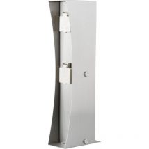 Ledino - Prise extérieure 2 voies distributeur de courant de jardin argent véranda colonne d'énergie 11790000009015