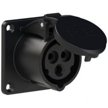 Prise femelle cee-cara 16 a 3 pôles PCE venttechnik 313-6TTX 230 v noir 1 pc(s)