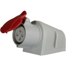 Prise femelle industrielle en saillie CEE 16A 400V 4P IP44 étanche avec clapet SEZ