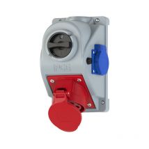 PCE - Prise industrielle femelle avec interrupteur rotatif + 2p+T combo-pol 32A 5P 6h IP44