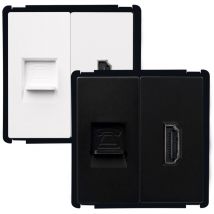 Prise hdmi + Téléphone Modern Blanc