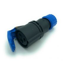 Prise industrielle cee 2P+E 16A-6h 200-250V IP44 Gris