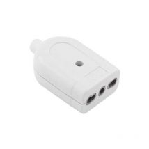 Prise Italien 2P+T 16A Double-étape P17/11 Blanc