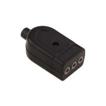 Prise Italien 2P+T 10A P11 Noir