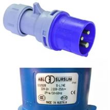 Worms - Prise male cee 2 phases + terre 230V 32A