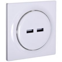 Walli n prise de courant 2x usb Blanc - Fibaro
