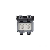 Prise murale extérieure double avec USB étanche résistante prise électrique avec boîte murale (double)
