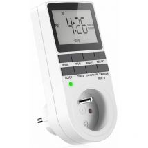 Niceone - Prise Programmable Digitale, Minuterie Numérique Hebdomadaire avec Ecran lcd, Minuterie Prise Electrique 12H/24H/7Jours, Économie d'Energie